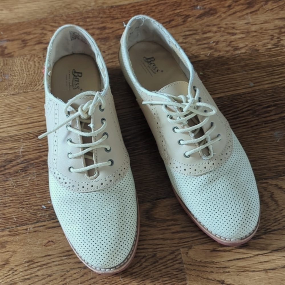 Bass Leather Saddle Shoes